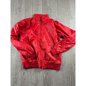 Vintage Lacoste Club Jacket Parka Windbreaker Red Men's Size Medium